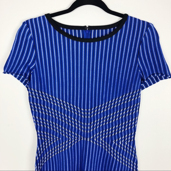 St. John Collection Atlantis Knit Fit Flare Dress - Picture 5 of 8